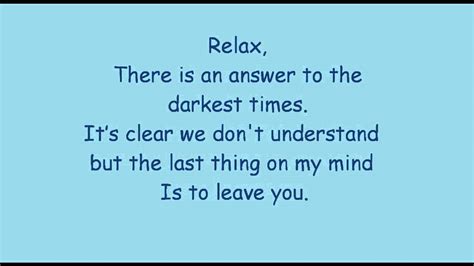 In the first idiom below, abc is pronounced `a b c', as if you are spelling it out. Mika relax- take it easy lyrics - YouTube