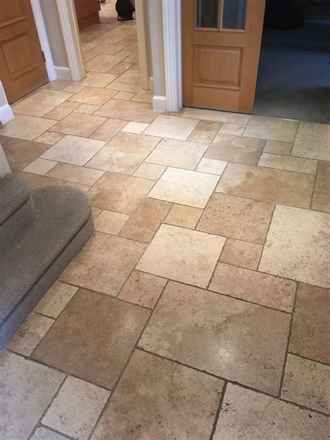 Deep Cleaning And Sealing Travertine Flooring In Sunbury On Thames