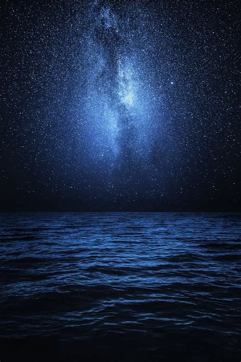 Mystical Ocean At Night Night Sky Wallpaper Sea Of Stars