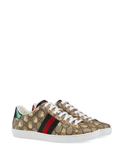 Gucci Ace Gg Supreme Sneaker With Bees Farfetch