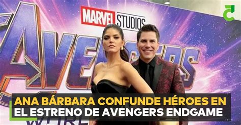 Ana Bárbara Confunde Héroes En El Estreno De Avengers Endgame