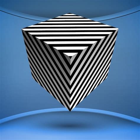 Premium Vector Optical Illusion Cube Vector Abstract Vector Illustration
