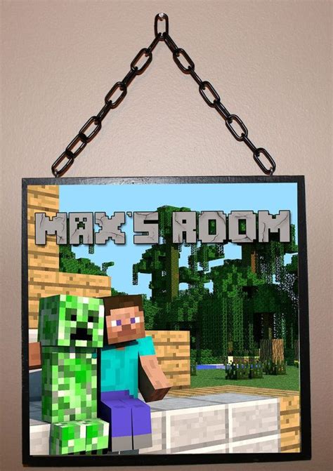 Custom Name Sign Minecraft Inspired Personalized