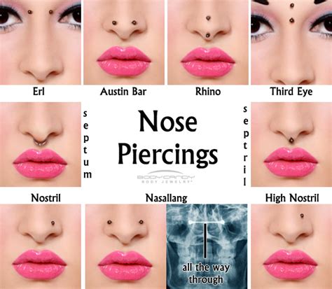 Piercing en la nariz imágenes tipos y tendencias