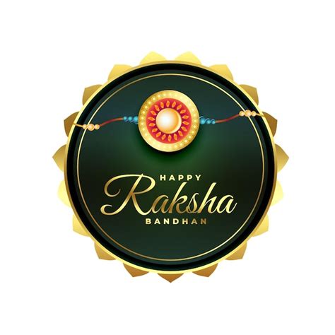 Free Vector Happy Raksha Bandhan Celebration Card With Realistic