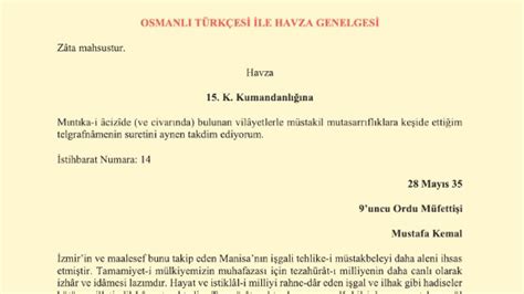 28 mayıs 1919 yılında gerçekleşti. Havza Genelgesi Nedir? Maddeleri, Amacı ve Önemi | Ders: Tarih