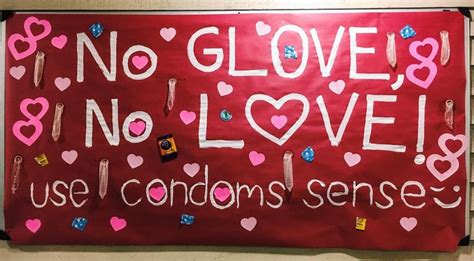 February Ra Bulletin Board No Glove No Love Valentine S Day 2017 University Of North