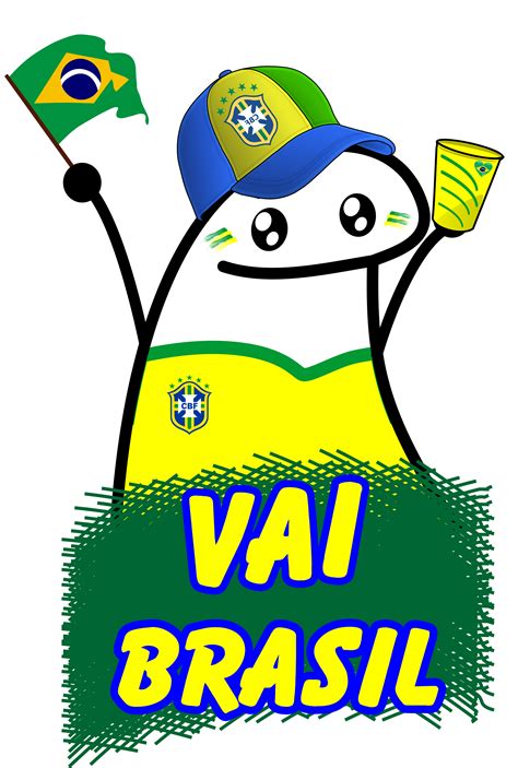 figurinha whatsapp torcedor copa do mundo 2022 catar vai brasil png art poin