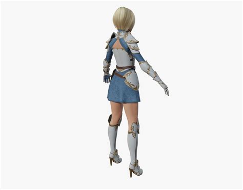 3d Model Warrior Girl Vr Ar Low Poly Rigged Cgtrader