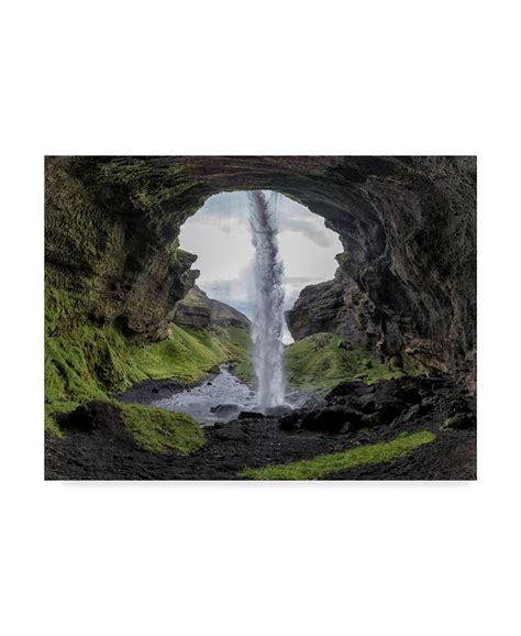 Trademark Global Bragi Kort Hidden Waterfall Canvas Art 37 X 49