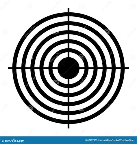 Shooting Target Icon Isolated On White Background Vector