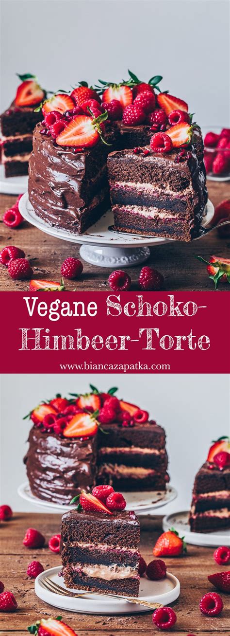 Auch sehr lecker einfach mit puderzucker. Schoko-Himbeer-Torte | Rezept | Schoko himbeer torte ...