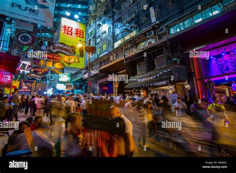The famous Lan Kwai Fong bar area, Hong Kong, China Stock Photo - Alamy