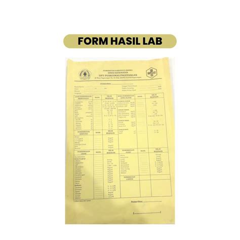 Form Hasil Pemeriksaan Laboratorium