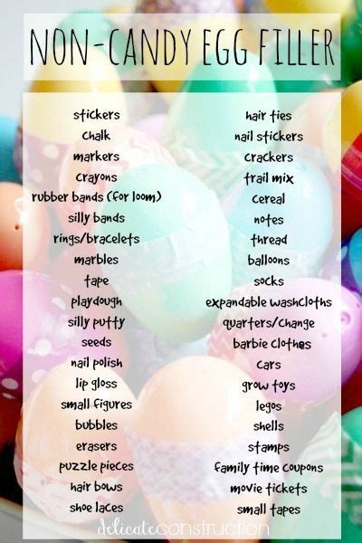 Non Candy Egg Filler Ideas For Your Easter Basket Or Easter Egg Hunt