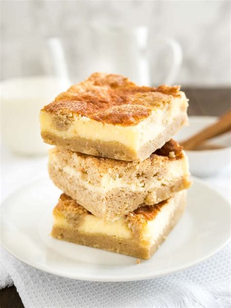 Snickerdoodle Cheesecake Bars Plated Cravings