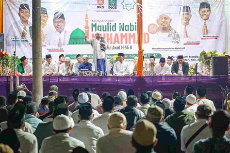 Tumpah Ruah Jamaah Sholawatan Peringatan Maulid Nabi Oleh Pks Kabupaten Malang Bareng Pkb