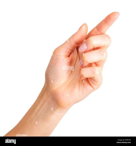 Woman Hand With The Index Finger Pointing Up Stock Photo Alamy