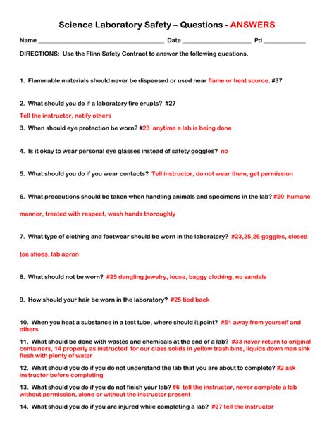 36 Lab Safety Worksheet Answers Support Worksheet