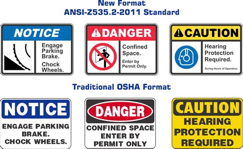 A New Look For Safety Signs The Ansi Z5352 2011 Format Vulcan Inc The Blacksmiths Hammer