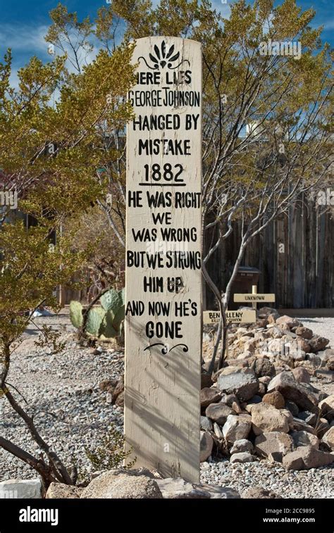 Grave At Boothill Graveyard In Tombstone Arizona Usa Stock Photo Alamy