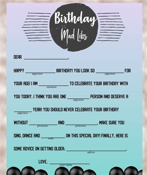 Free Printable Guest Libs Birthday
