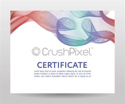 Certificate Template Diplomas Currency Vector Gradient Frame Stock