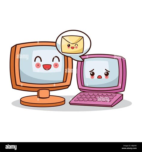 Kawaii Laptop Computer Icon Hi Res Stock Photography And Images Alamy