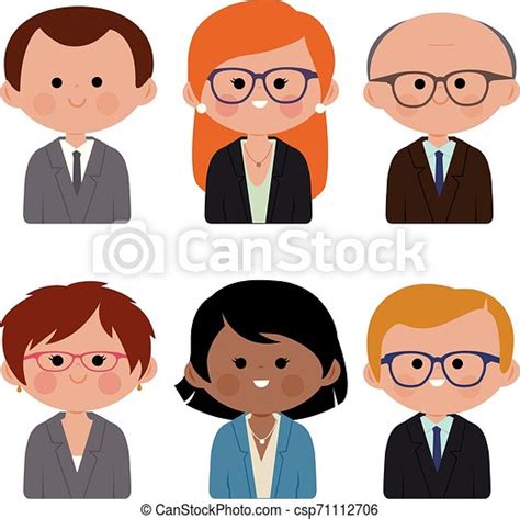 Business Men And Women Vector Illustration A Group Of Business People