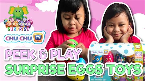 Chuchu Tv Peek And Play Surprise Eggs Toys Unboxing Learn Numbers In 5 Language Youtube