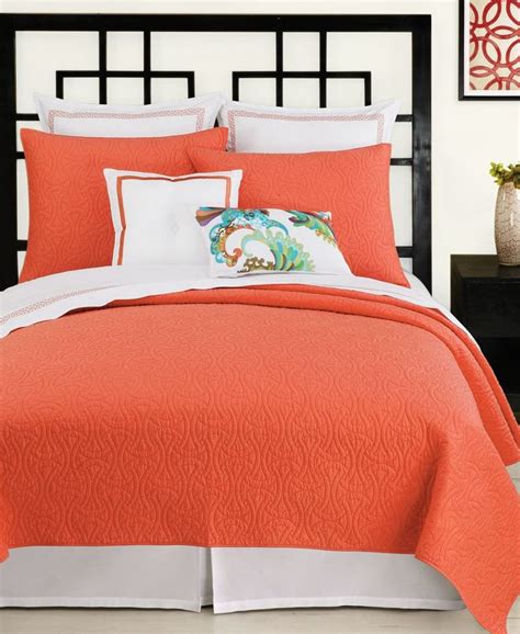 Trina Turk Santorini Coral Fullqueen Coverlet Best Bed Sheets Coral