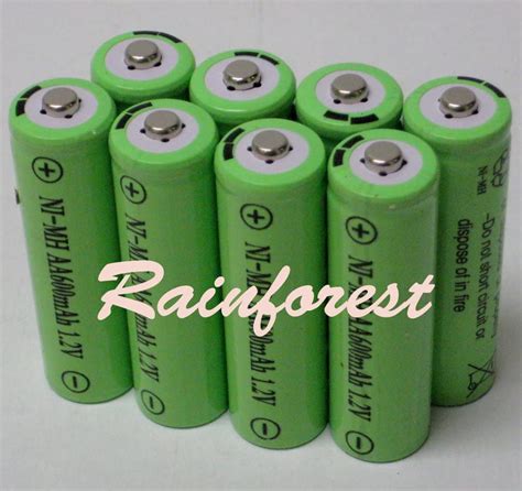8 Piece Set Aa Ni Mh 600mah 12v Rechargeable Batteries For