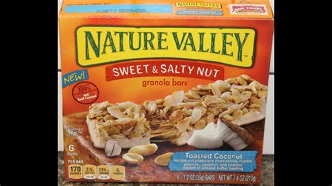 Nature Valley Sweet And Salty Toasted Coconut Granola Bars Review Youtube