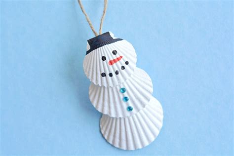 How To Make Seashell Snowman Ornaments