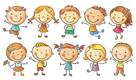 Felices Imagenes De Niños Y Niñas Para Colorear - Niños Relacionados