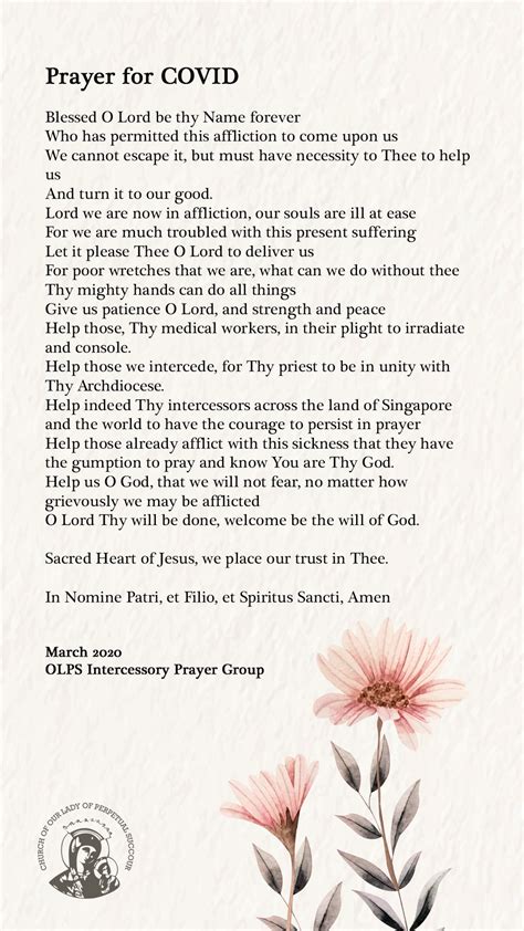 Olps Monthly Intercessory Prayer Church Of Our Lady Of