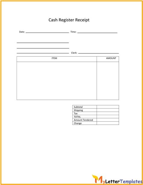 Free Printable Cash Receipt Templates In Pdf Word And Excel Format