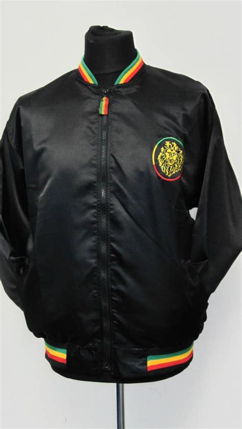 mens rasta satin lion of judah jacket track suit top cultural clothing 4 sizes ebay