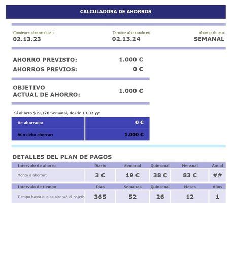 Plantilla Excel Para Calculadora De Ahorros Descarga Gratis Hot Sex Picture