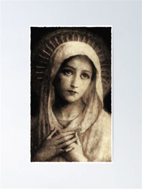 Vintage Virgin Mary Painting Poster For Sale By Beltschazar Redbubble