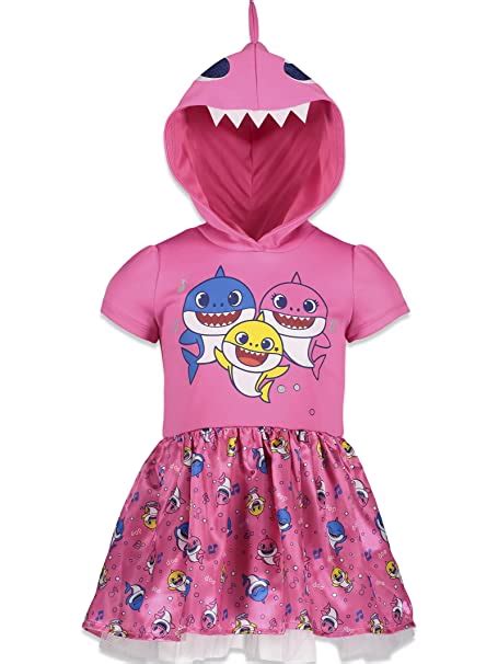 Pinkfong Mommy Shark Daddy Shark Baby Shark Costume Short Sleeve Dress