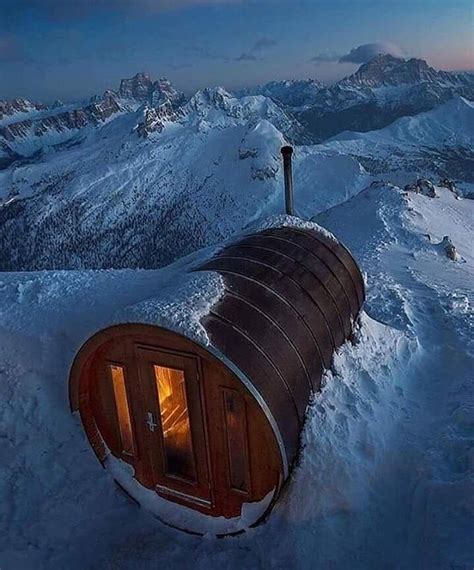 Alpine Shelter Rifugio Lagazuoi In The Dolomites Italy Situated At An