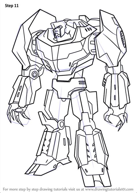 Learn How To Draw Grimlock From Transformers Transformers Step By