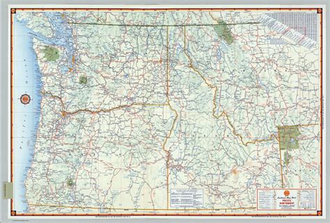 Shell Sectional Map No 11 Pacific Northwest States