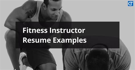 Fitness Instructor Resume Example With Tips And Hacks