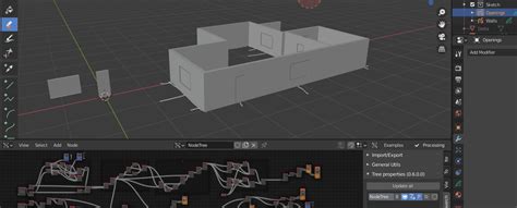 Blender For Architecture Grease Pencil And Sverchok For Walls Demo