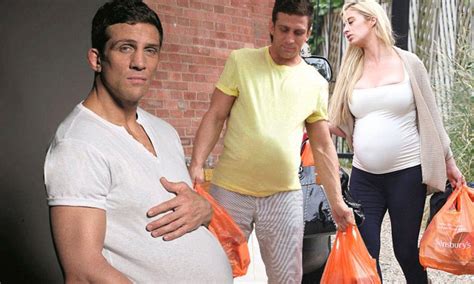 Alex Reid becomes a pregnant man as he tries to emphasise with fiancée Chantelle Houghton