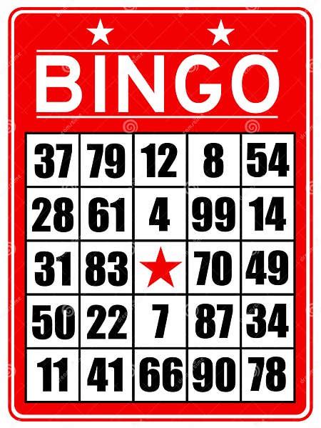 Red Bingo Card Stock Illustration Illustration Of Playing 61262266