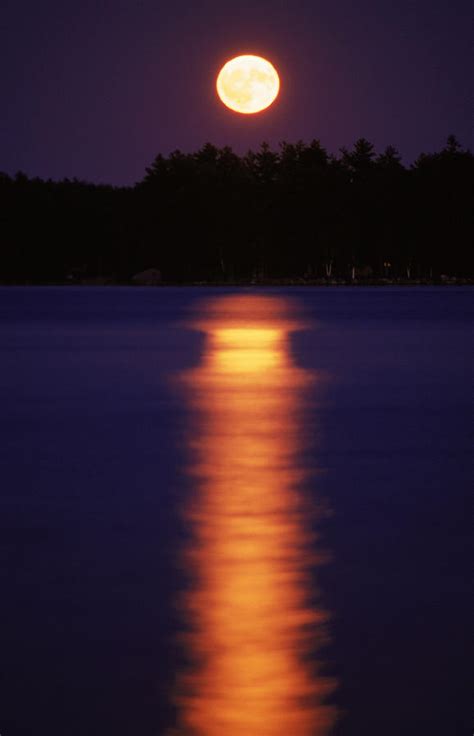 Purple Moonrise Lake Reflection Moon Photograph By Lars Howlett Fine