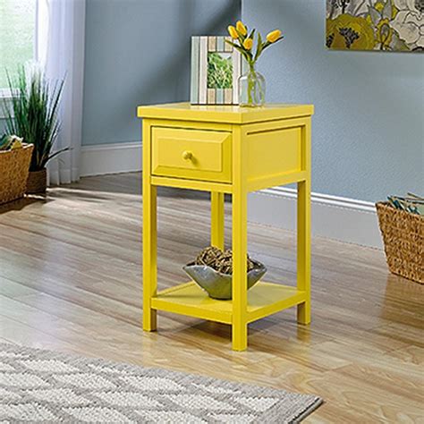 Sauder Cottage Road Sunshine Yellow Endside Table 420137 The Home Depot